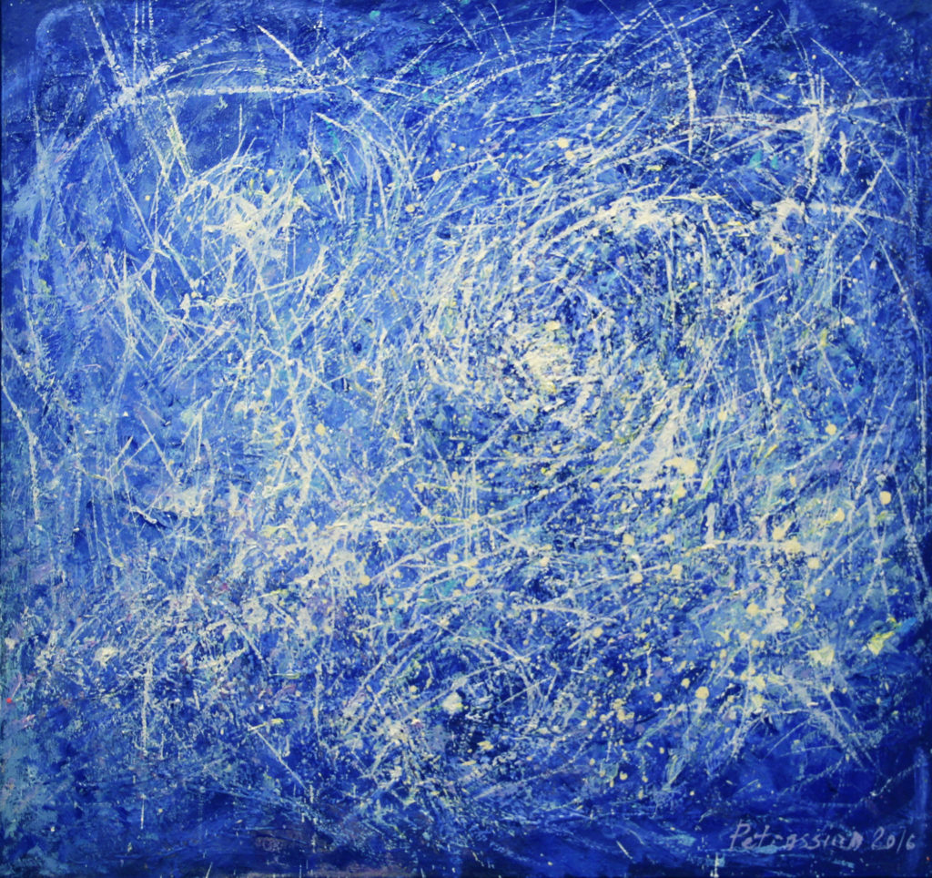 Abstract painting Vibrations of universe Chaotic Movement by Ararat Petrossian