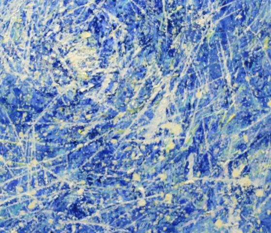 Abstract painting Vibrations of universe Chaotic Movement by Ararat Petrossian-fr3