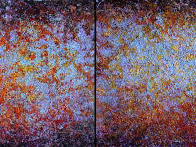 Abstract painting Vibrations of universe N19 by Ararat Petrossian - diptych
