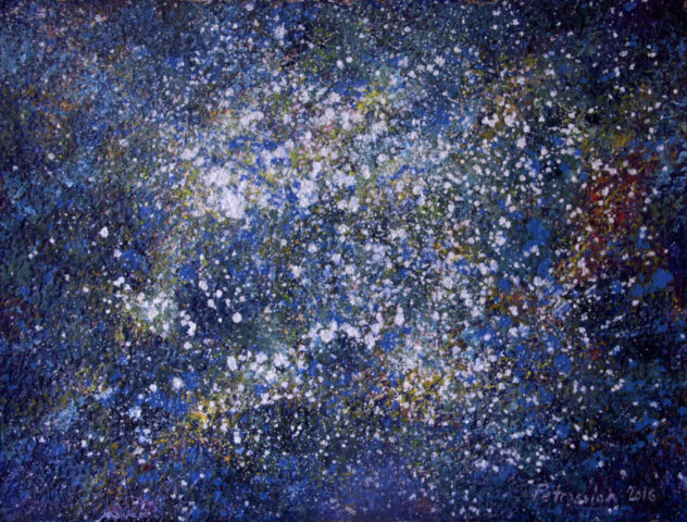 Abstract painting Vibrations of universe N9 by Ararat Petrossian