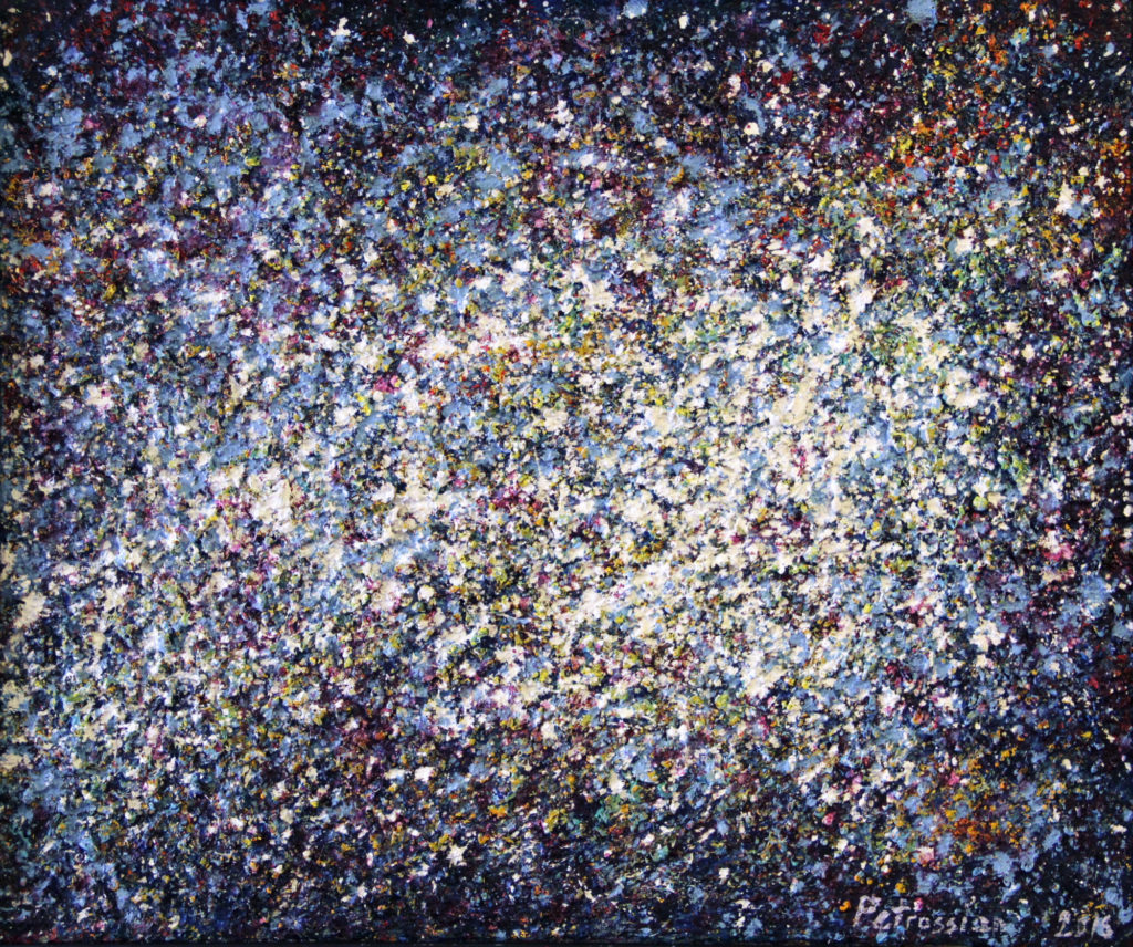 Abstract painting Vibrations of universe Stardust by Ararat Petrossian