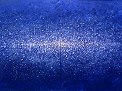Abstract painting Vibrations of universe The Milky way by Ararat Petrossian