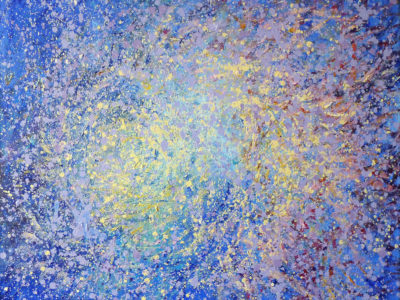Abstract painting Vibrations of universe The dancing stars by Ararat Petrossian